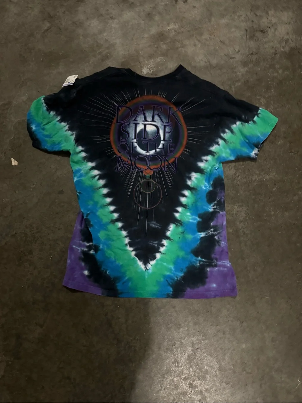 Liquid Blue Pink Floyd Tie-Dye Tee - Black, Blue, Green & Purple